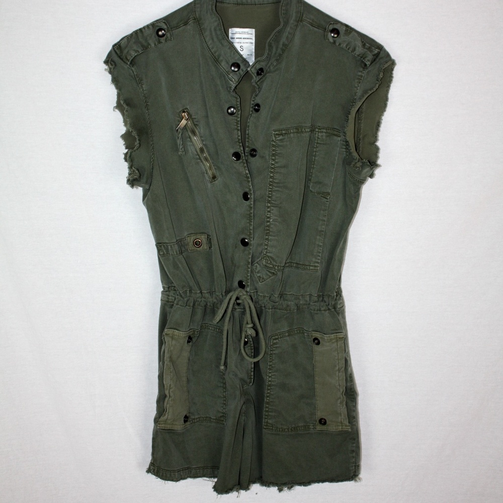 Zara Army Overall Romper Size S